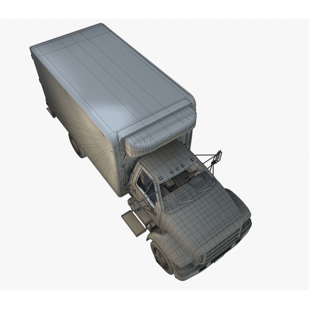 Refrigerator Truck 3D Model – Game Ready Low-Poly Vehicle, FBX, Blender - View 23