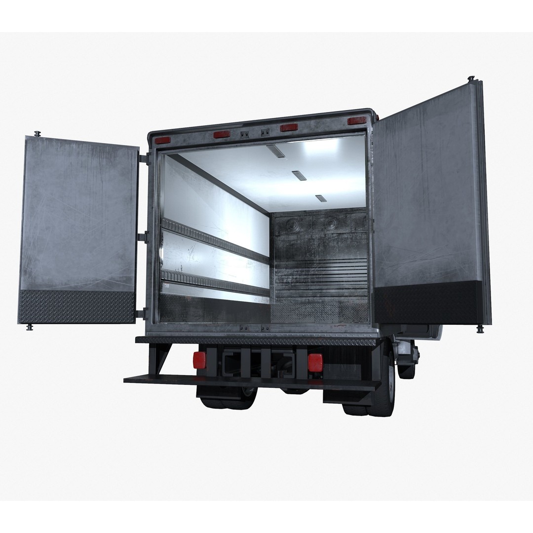 Refrigerator Truck 3D Model – Game Ready Low-Poly Vehicle, FBX, Blender - View 26