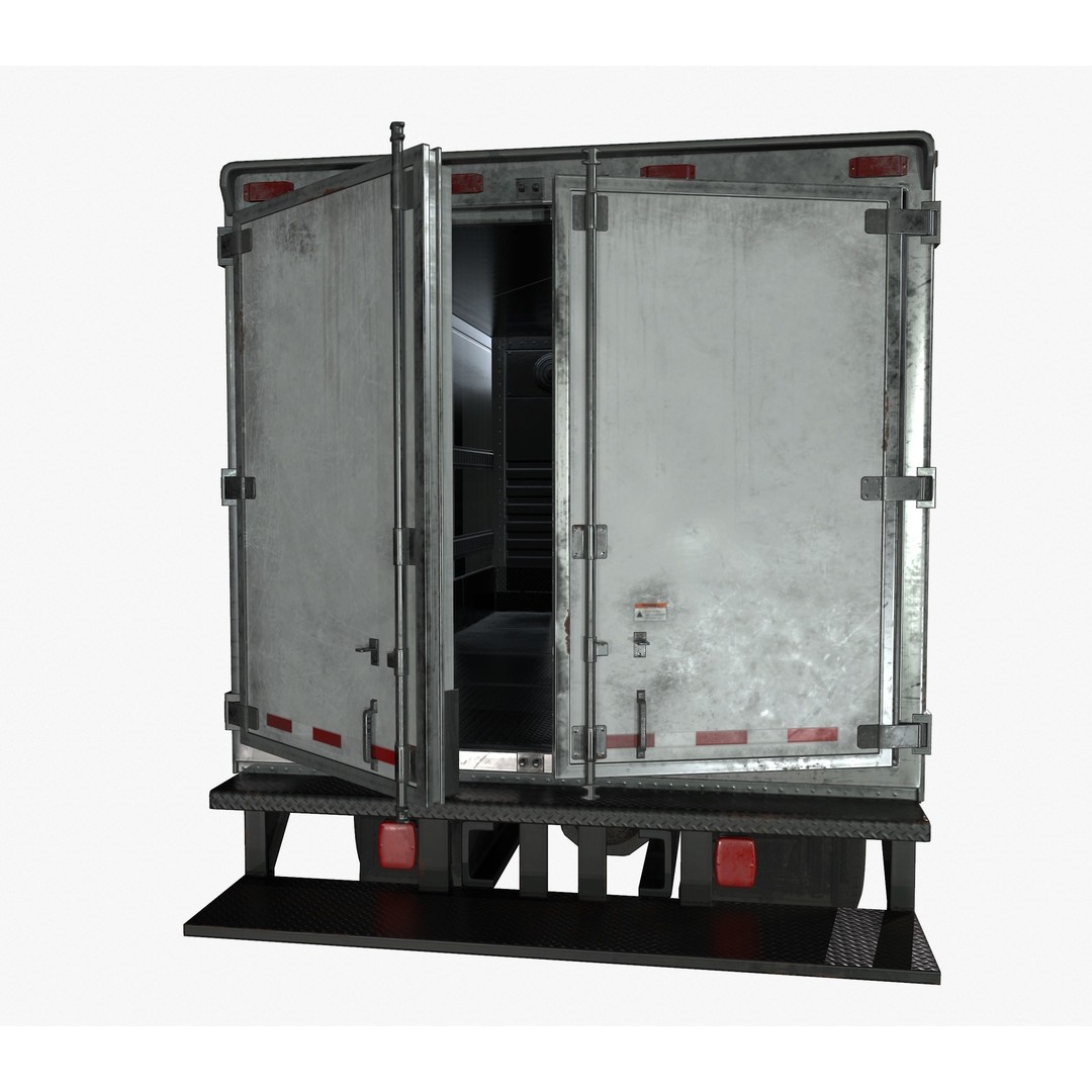 Refrigerator Truck 3D Model – Game Ready Low-Poly Vehicle, FBX, Blender - View 28