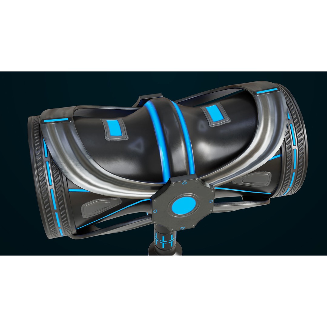 Sci-Fi Battle Hammer 3D Model – Low Poly PBR Game Asset, FBX - View 20