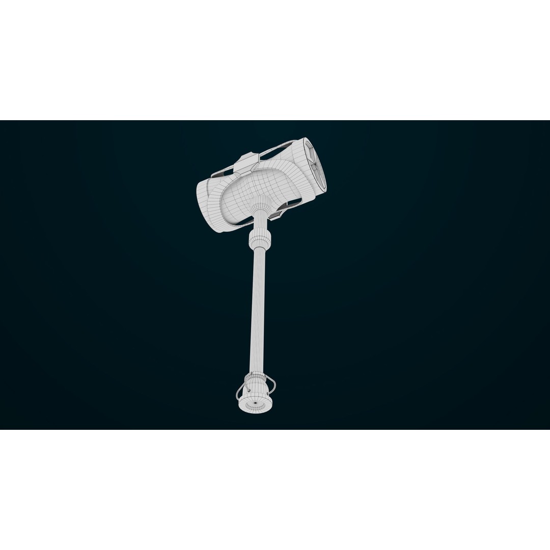 Sci-Fi Battle Hammer 3D Model – Low Poly PBR Game Asset, FBX - View 27