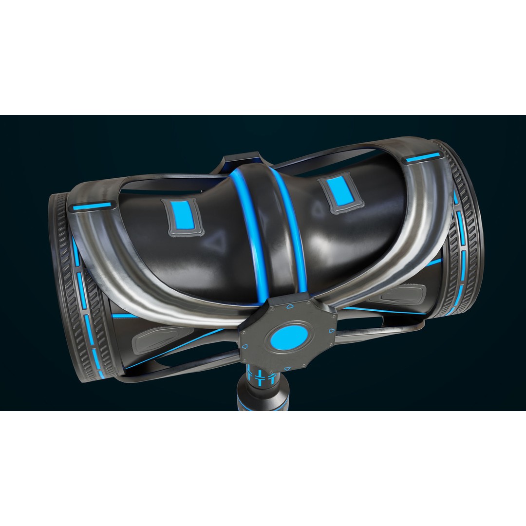 Sci-Fi Battle Hammer 3D Model – Low Poly PBR Game Asset, FBX - View 9