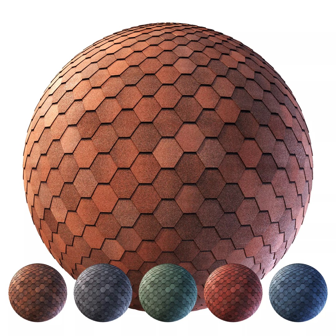 Bitumen Shingles 3D Model – Seamless Textures for Roofing, PBR - View 2