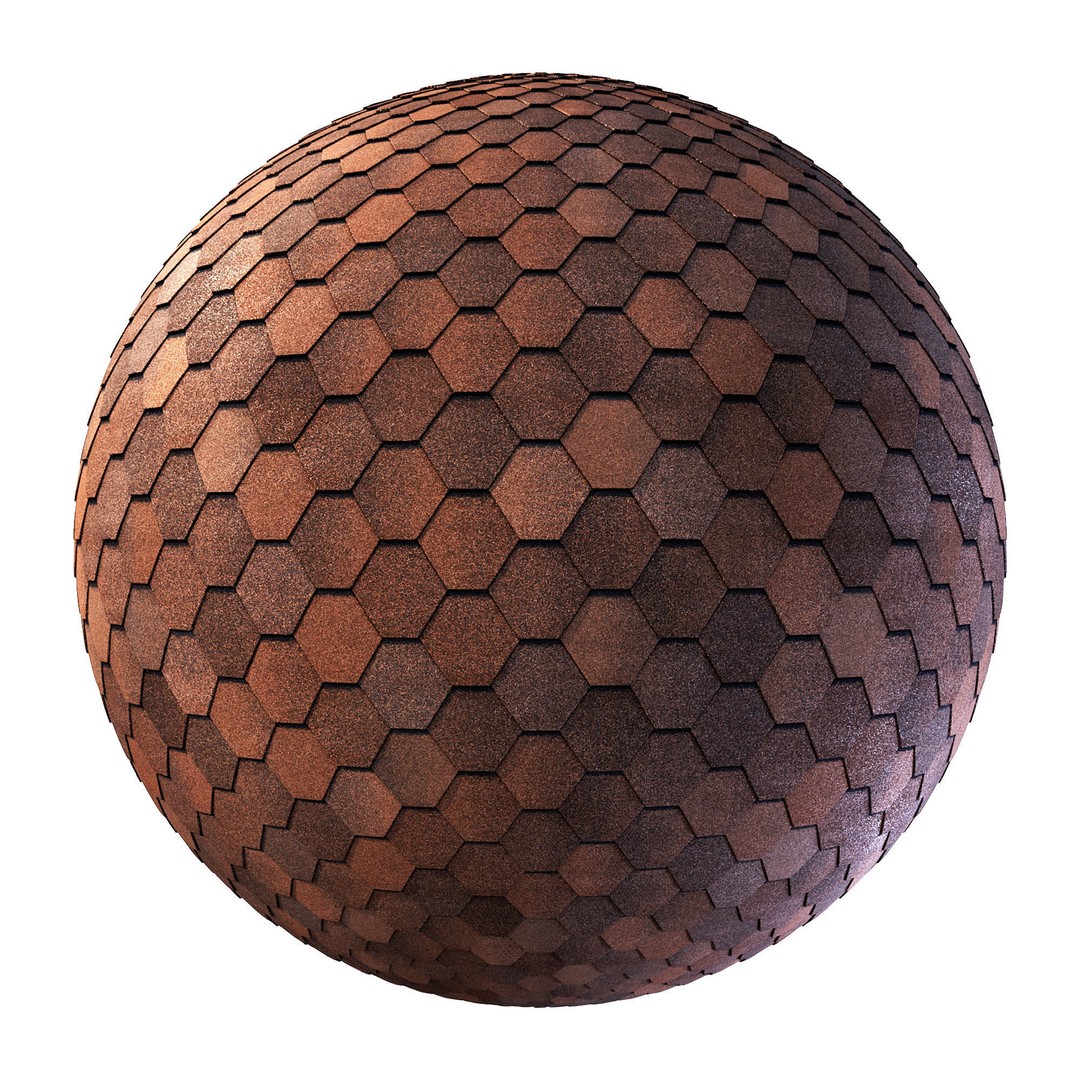 Bitumen Shingles 3D Model – Seamless Textures for Roofing, PBR - View 3