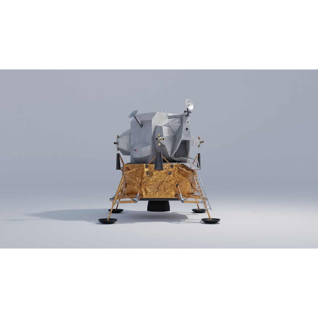 Lunar Lander 3D Model – High Detail PBR Textures, FBX & OBJ Formats