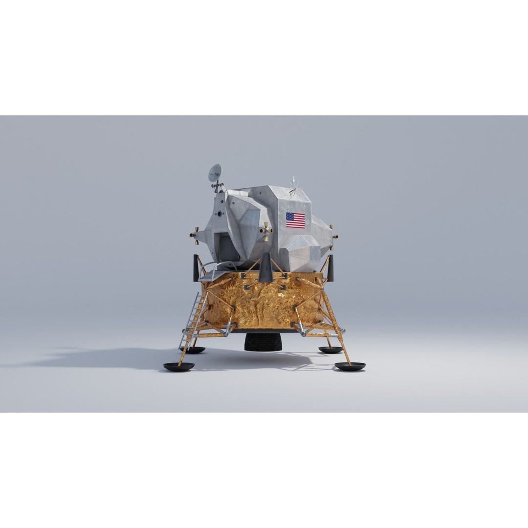 Lunar Lander 3D Model – High Detail PBR Textures, FBX & OBJ Formats - View 10