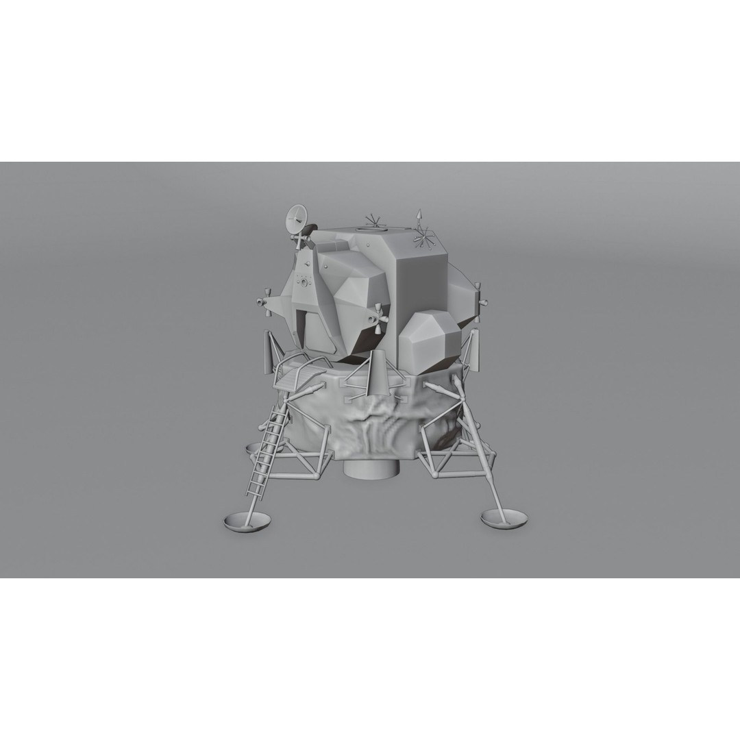 Lunar Lander 3D Model – High Detail PBR Textures, FBX & OBJ Formats - View 5