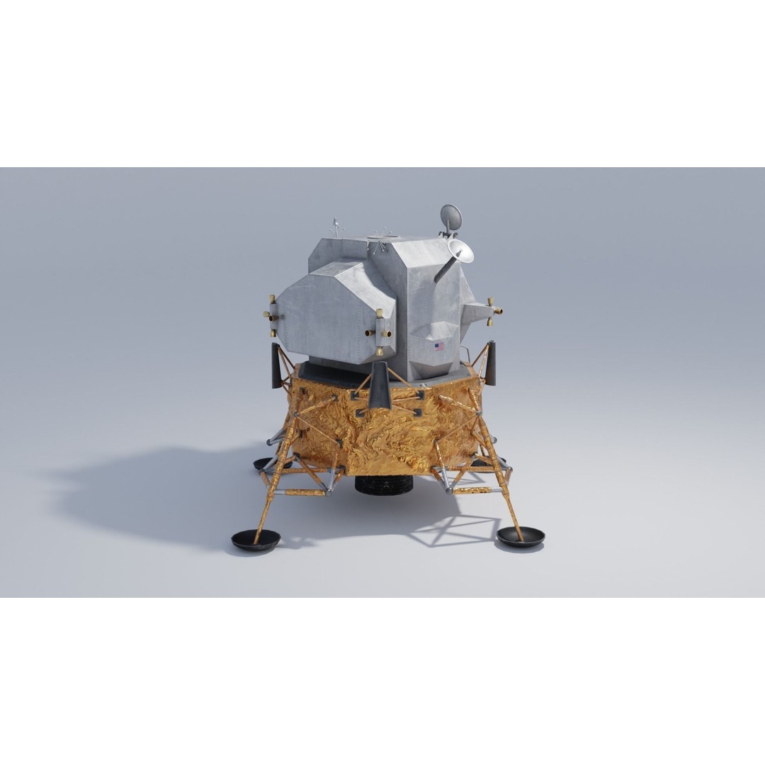 Lunar Lander 3D Model – High Detail PBR Textures, FBX & OBJ Formats - View 7