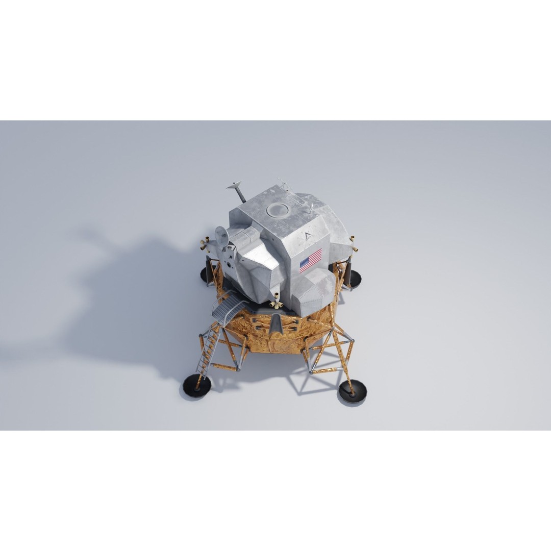 Lunar Lander 3D Model – High Detail PBR Textures, FBX & OBJ Formats - View 9