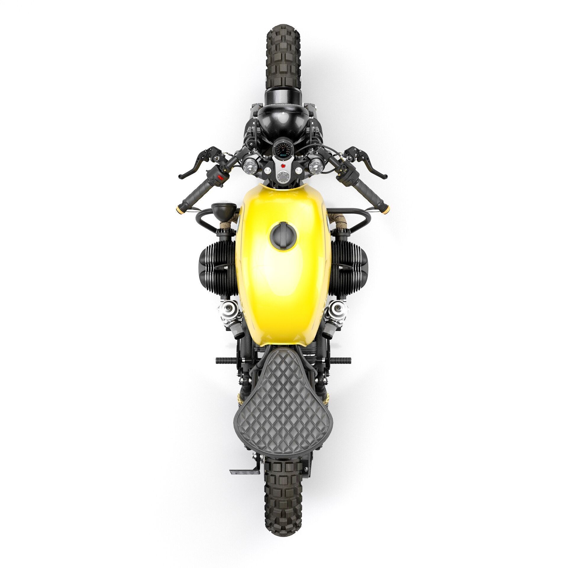 Cafe Racer R80 Motorcycle - Game-Ready 3D Model - View 10