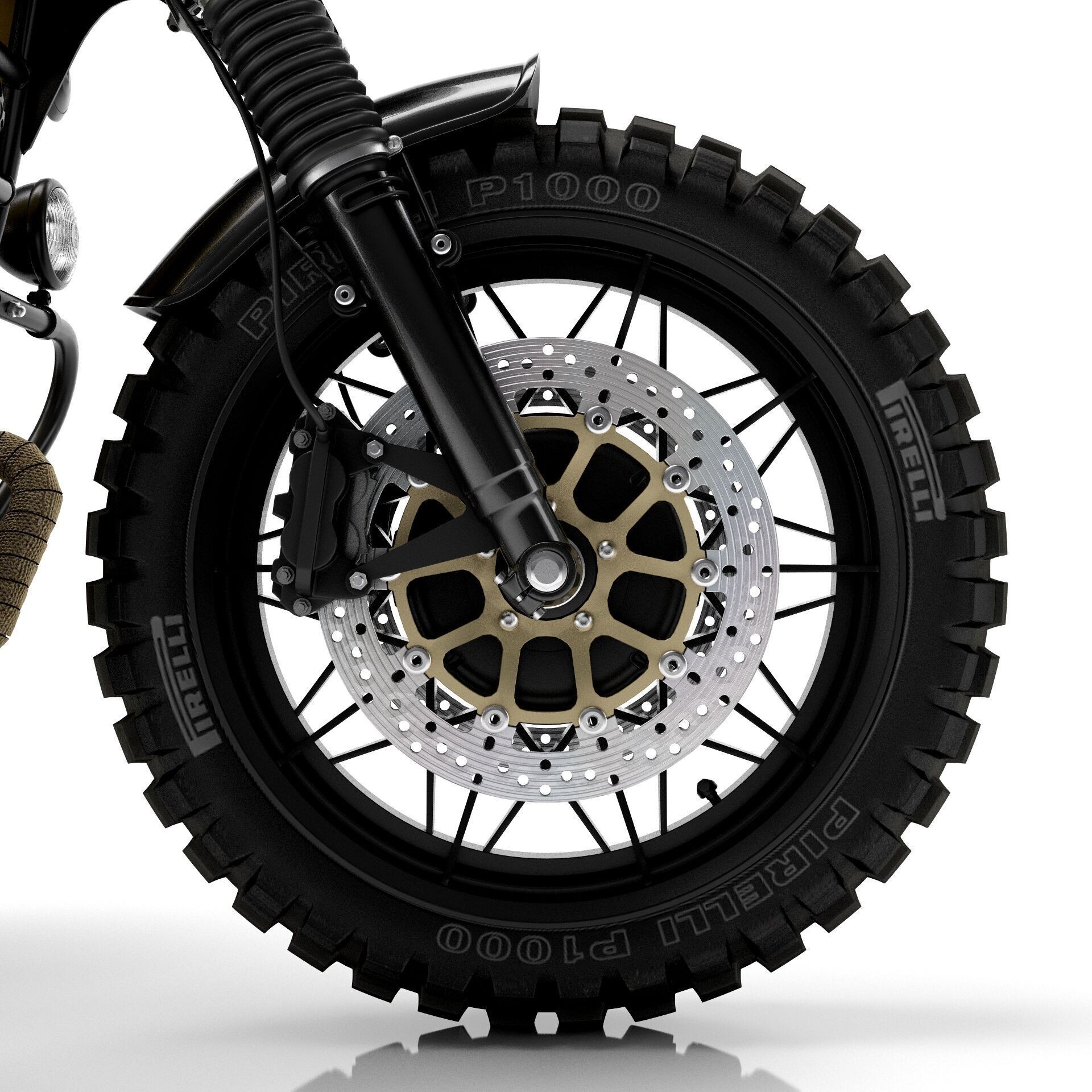 Cafe Racer R80 Motorcycle - Game-Ready 3D Model - View 12