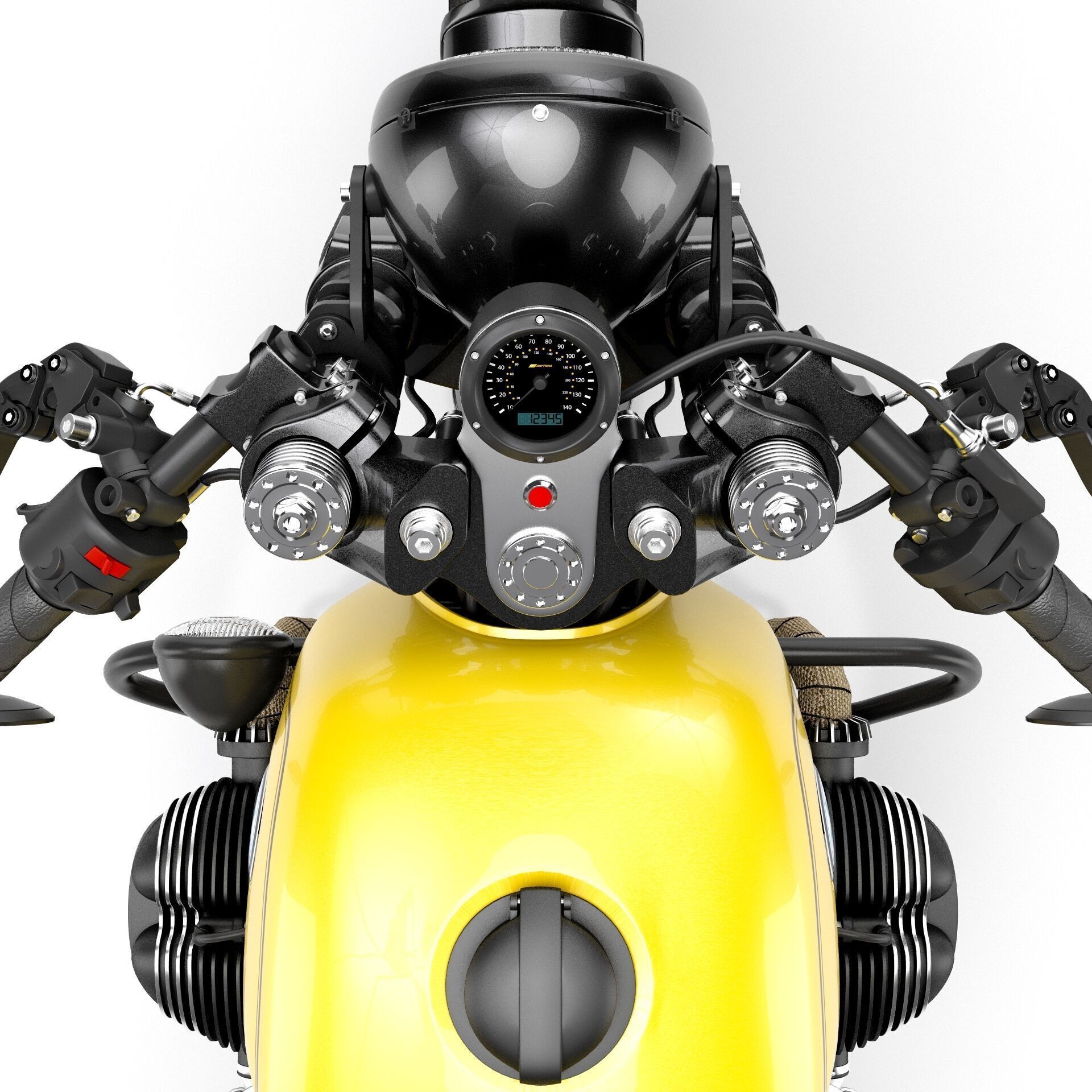 Cafe Racer R80 Motorcycle - Game-Ready 3D Model - View 15