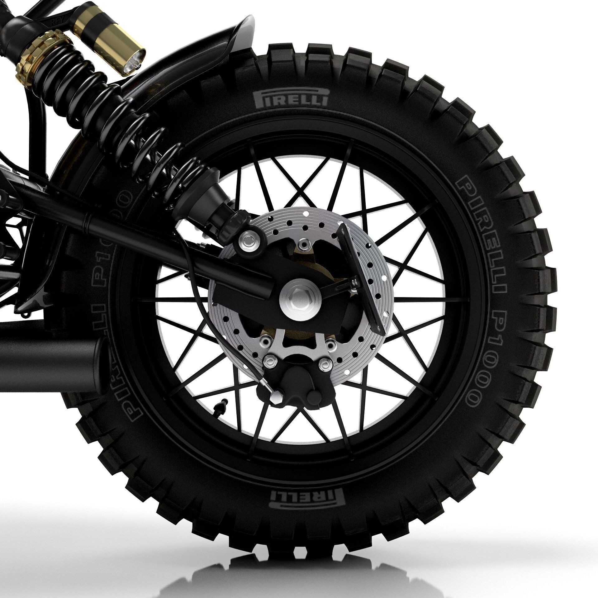 Cafe Racer R80 Motorcycle - Game-Ready 3D Model - View 16