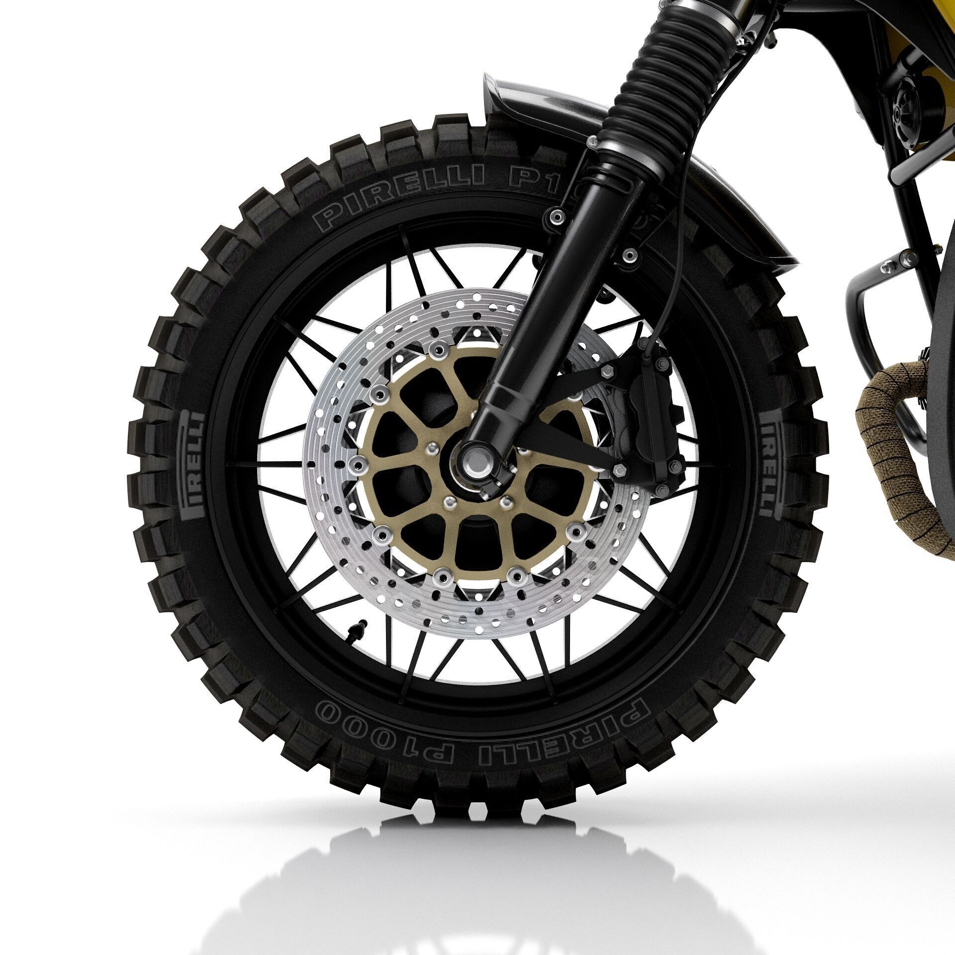 Cafe Racer R80 Motorcycle - Game-Ready 3D Model - View 17