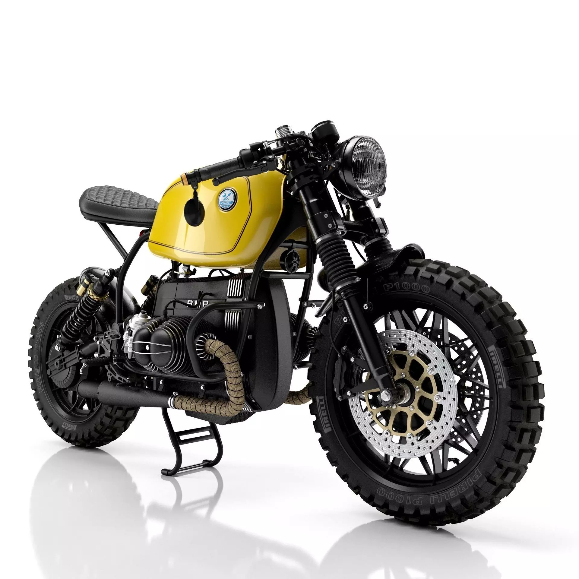 Cafe Racer R80 Motorcycle - Game-Ready 3D Model - View 2