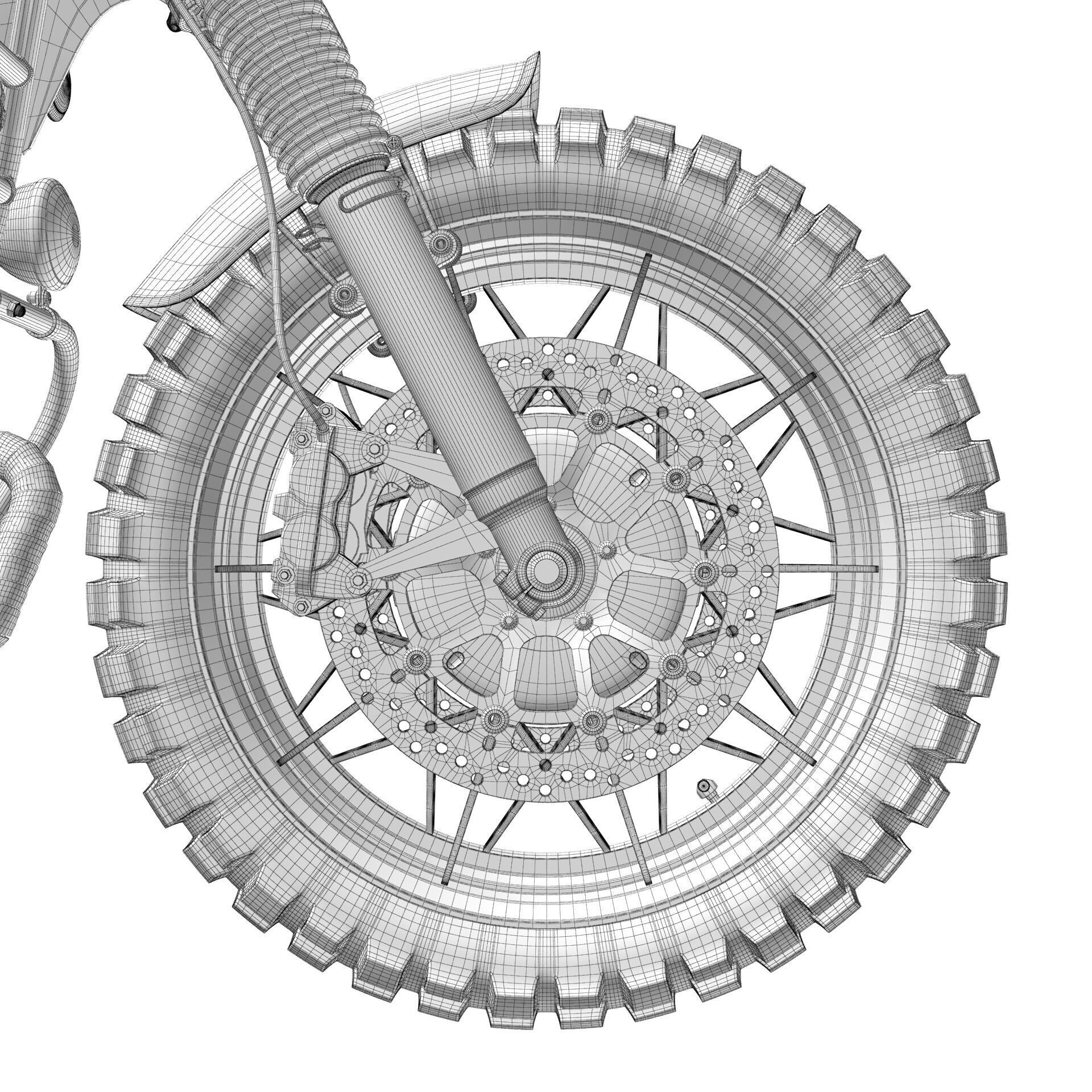 Cafe Racer R80 Motorcycle - Game-Ready 3D Model - View 28