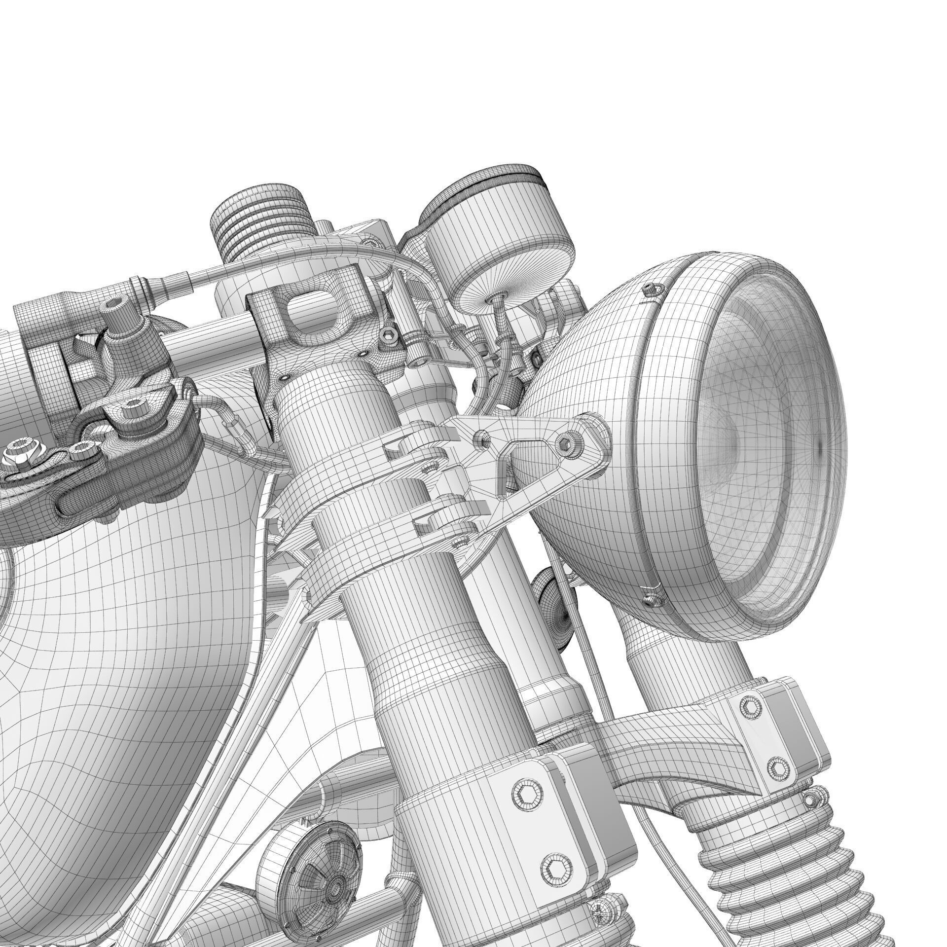 Cafe Racer R80 Motorcycle - Game-Ready 3D Model - View 29