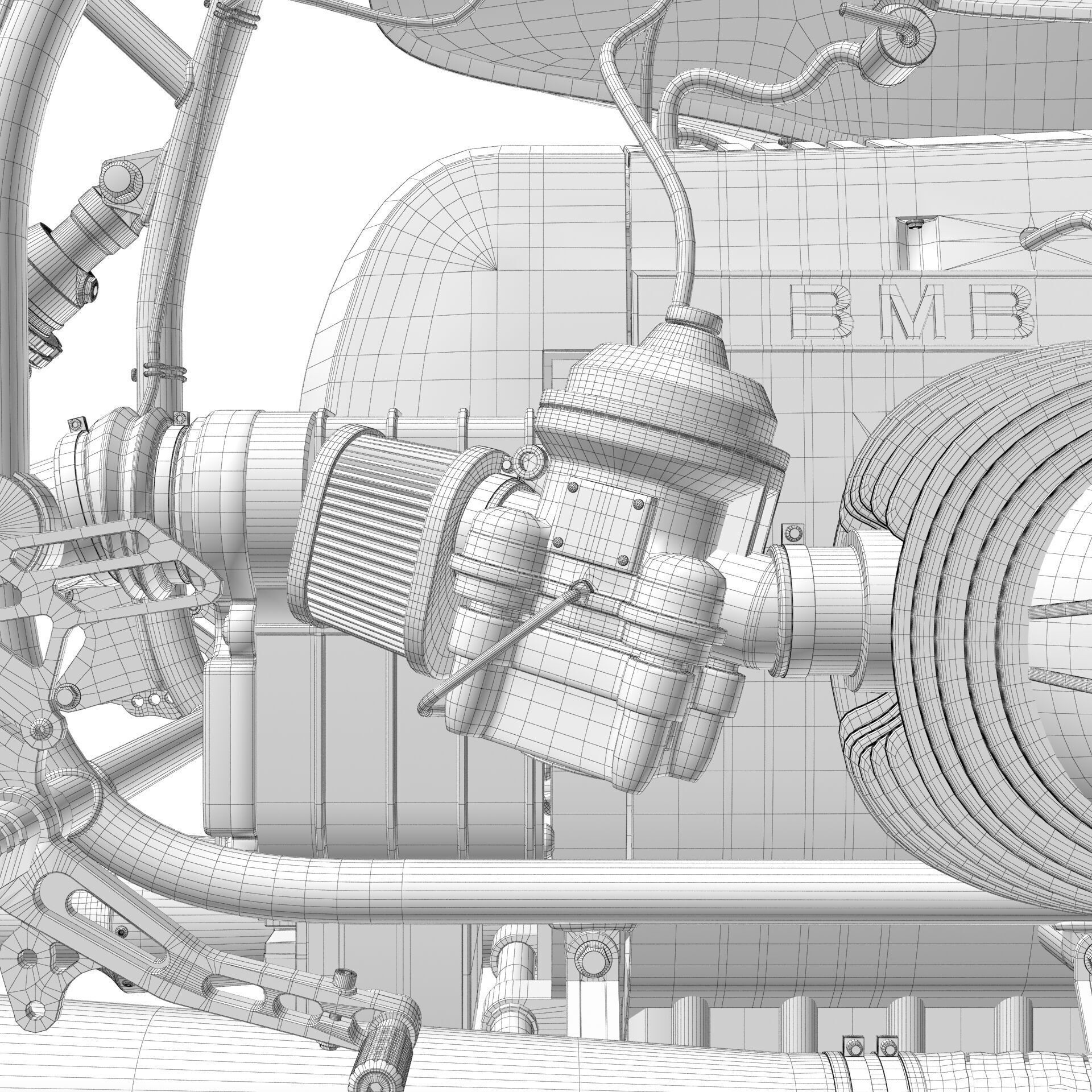 Cafe Racer R80 Motorcycle - Game-Ready 3D Model - View 30