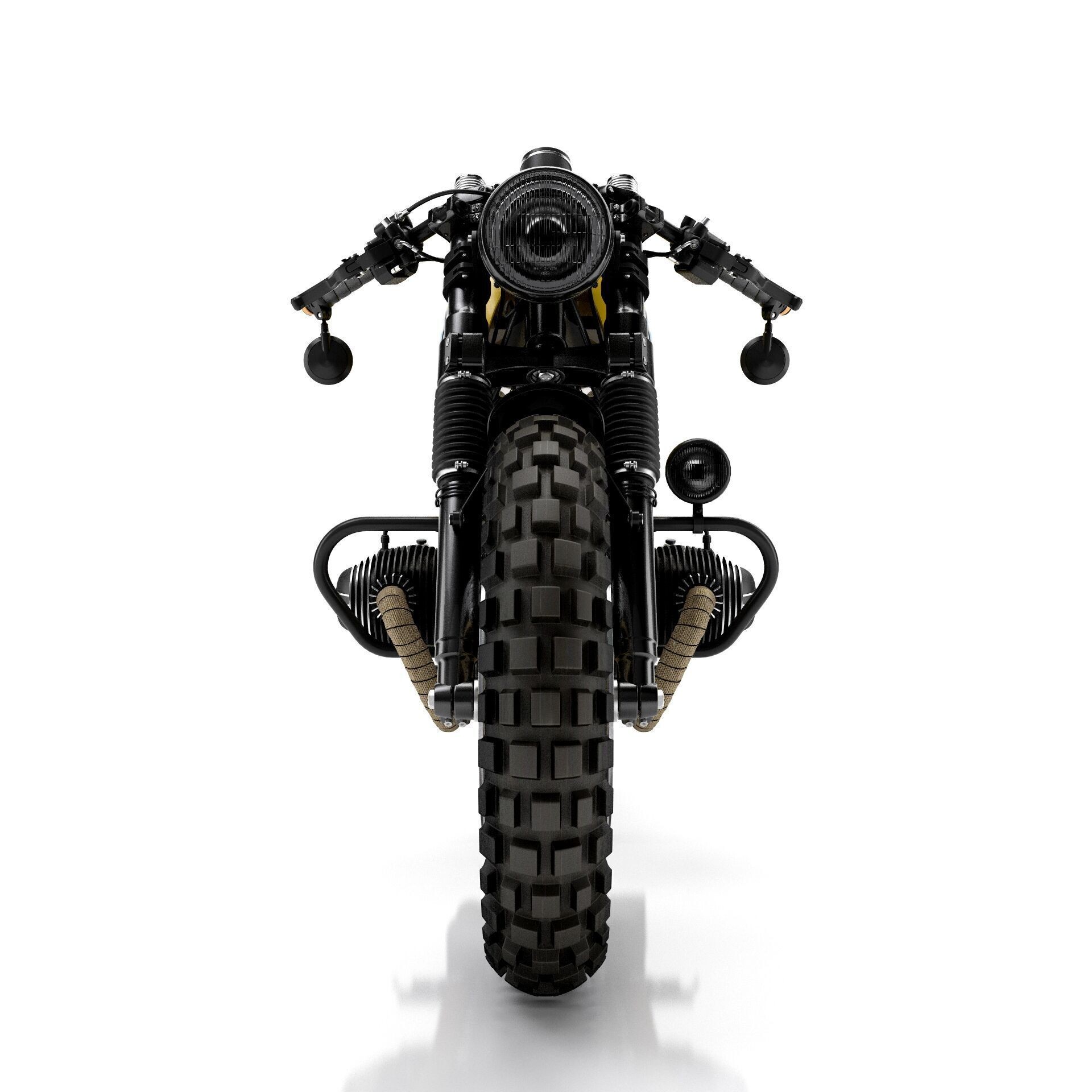 Cafe Racer R80 Motorcycle - Game-Ready 3D Model - View 6