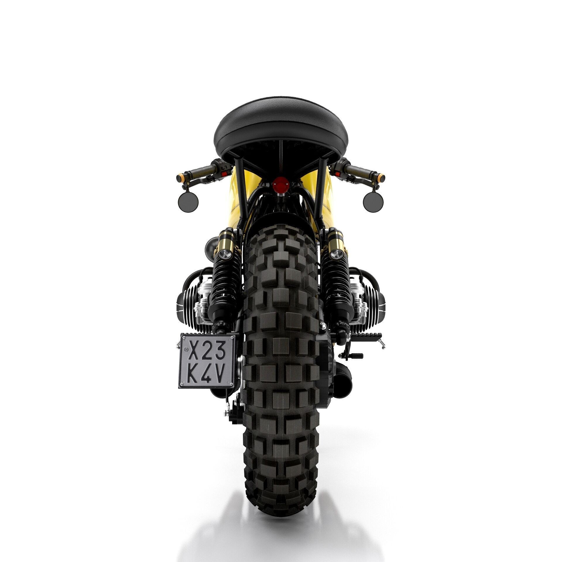Cafe Racer R80 Motorcycle - Game-Ready 3D Model - View 7