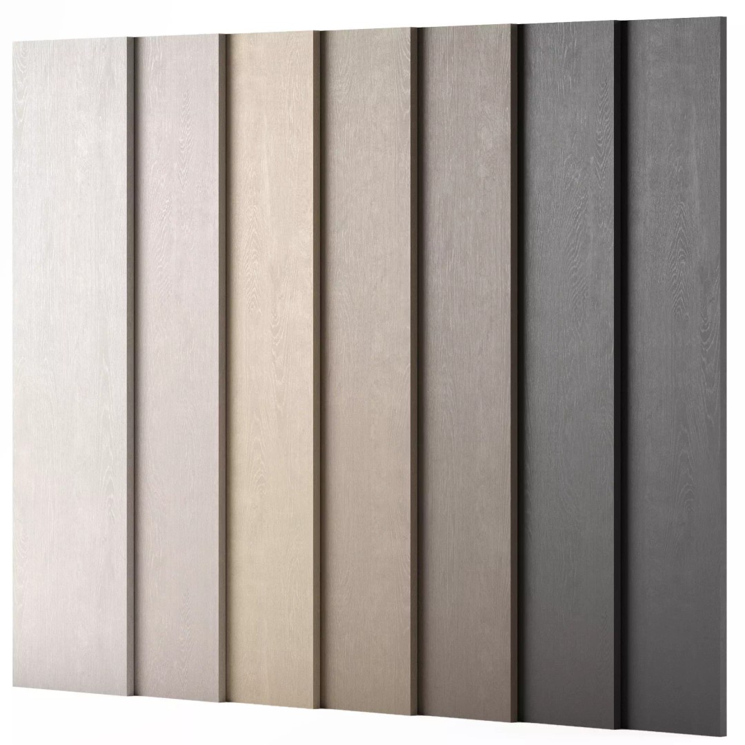 Oak Wood Materials 3D Model – PBR Textures in 7 Colors, FBX - View 2