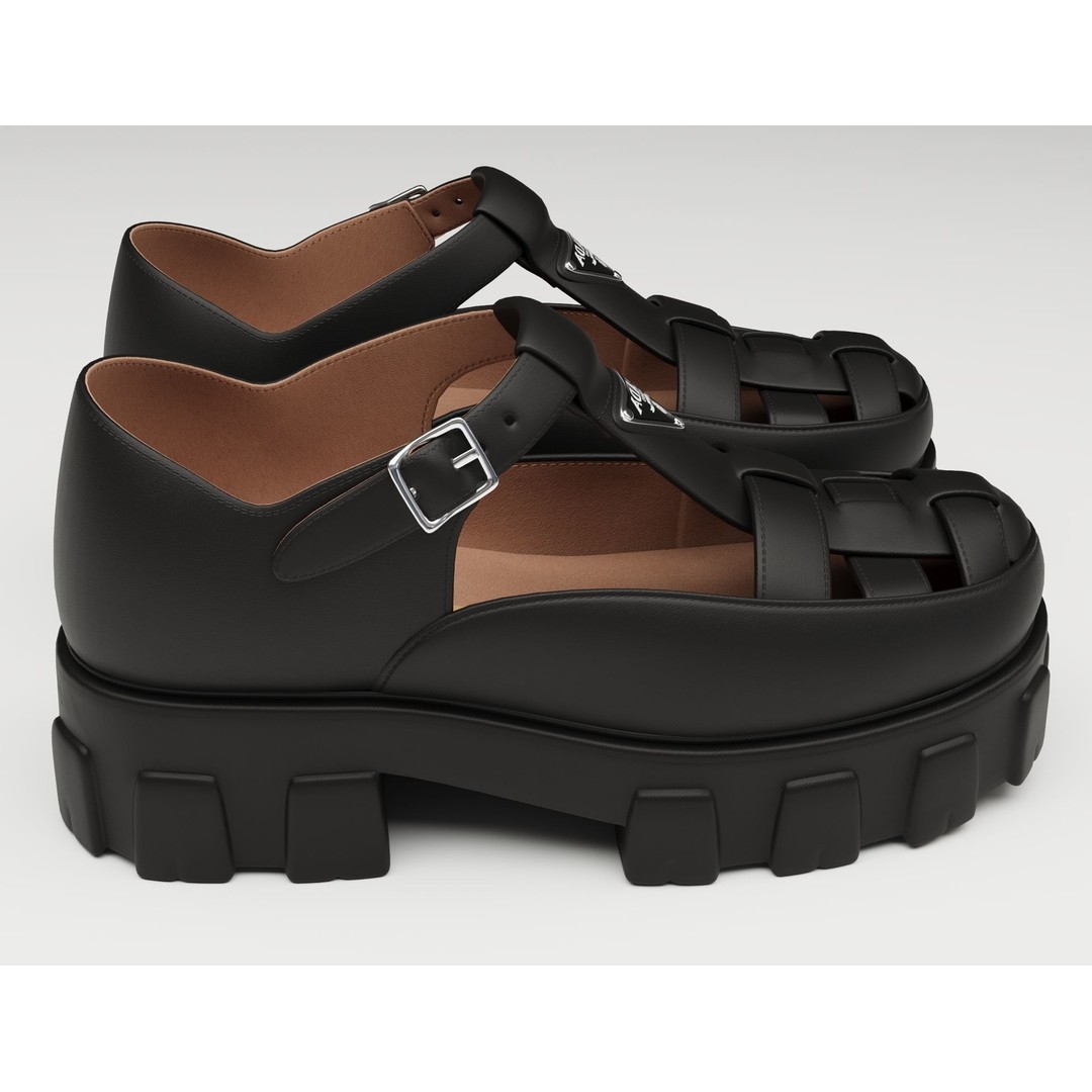 Chunky Sandals 3D Model – Low Poly Game Ready Footwear, FBX, Blender - View 3