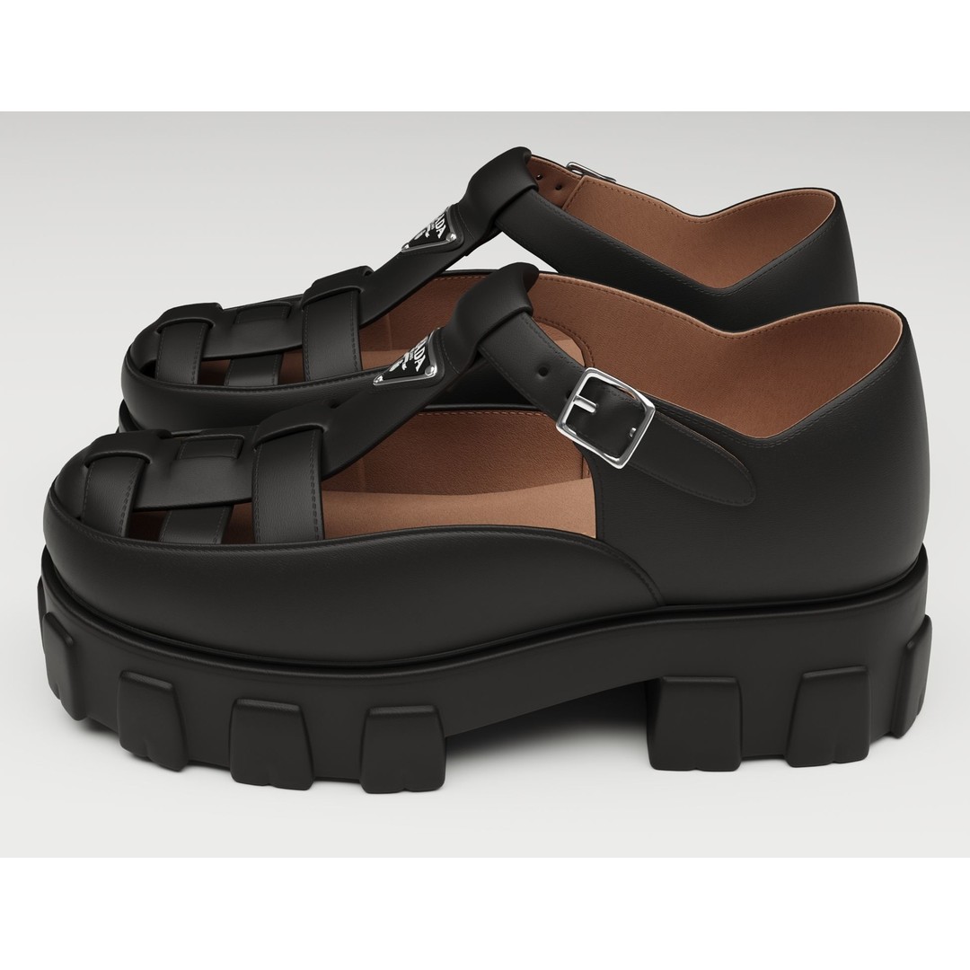 Chunky Sandals 3D Model – Low Poly Game Ready Footwear, FBX, Blender - View 7