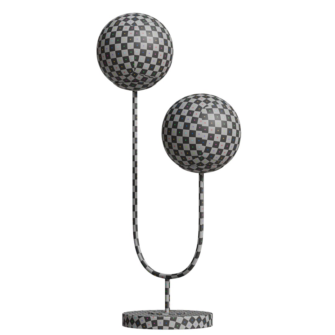 Ruby Metal Table Lamp 3D Model – Mid-Century Modern Design, PBR Textures - View 13