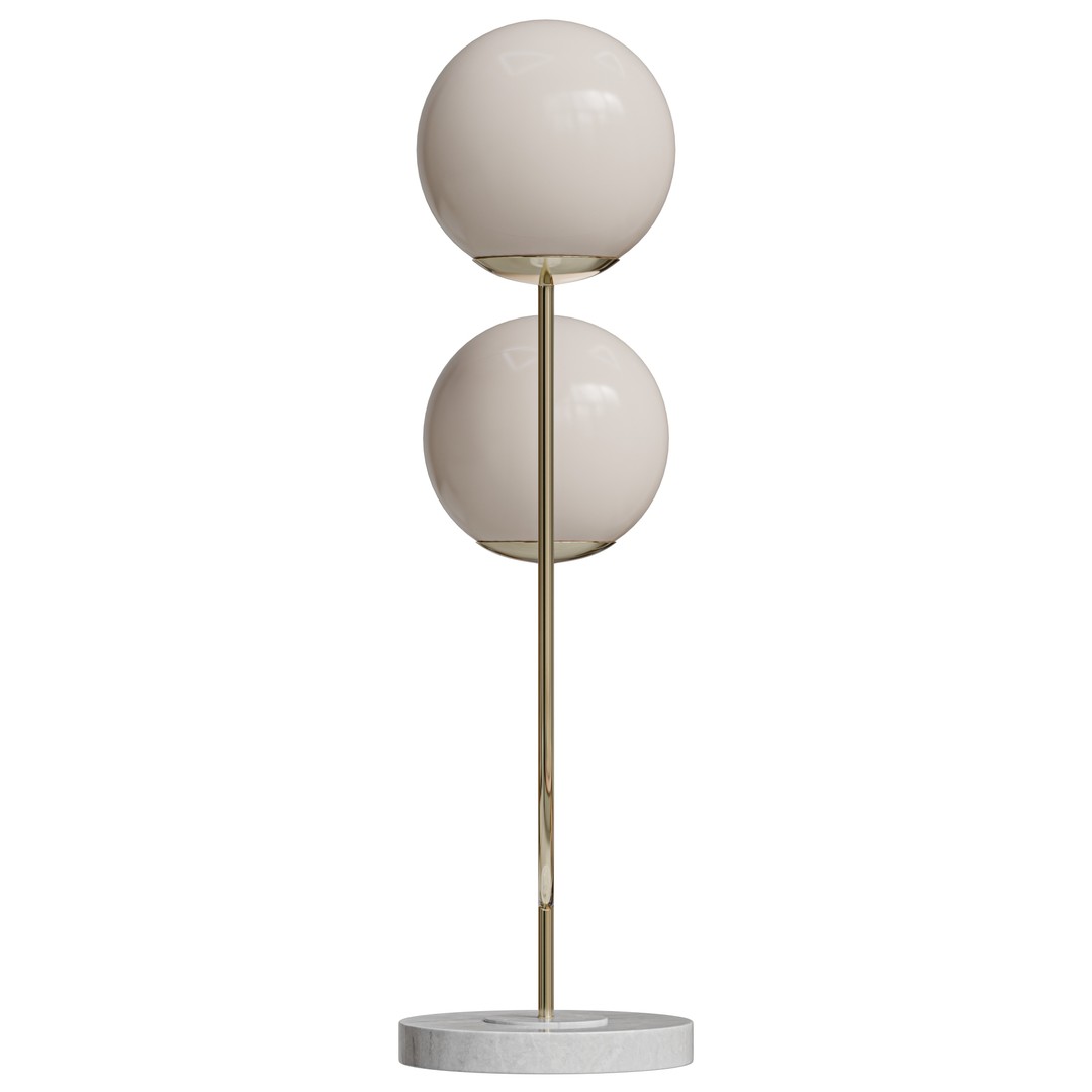Ruby Metal Table Lamp 3D Model – Mid-Century Modern Design, PBR Textures - View 8