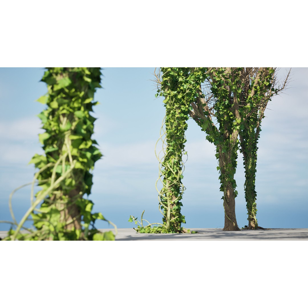 Ivy Climbers 3D Model – Low Poly Winter Scene, Game Ready Formats - View 7