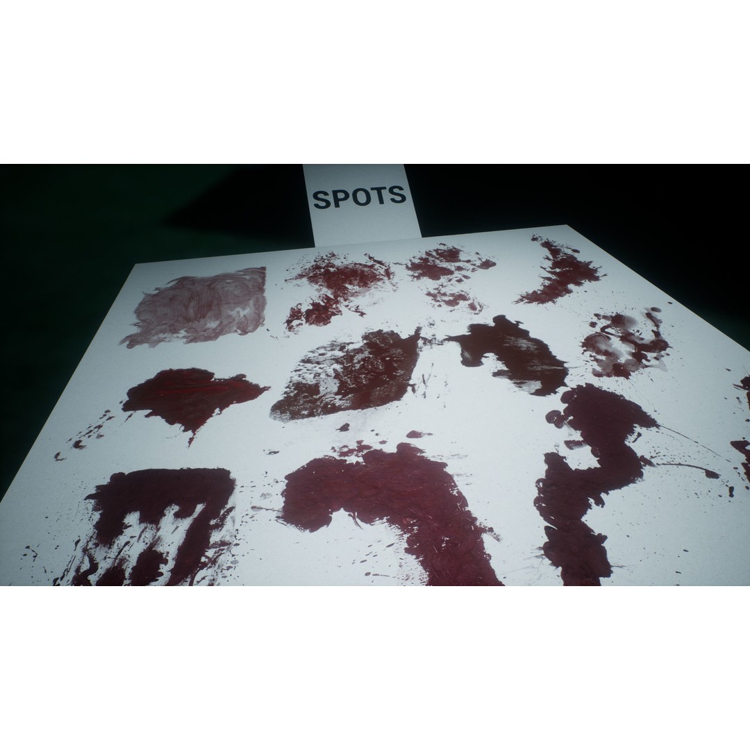 Blood Trails 3D Model – Horror Texture Decal Pack, PNG