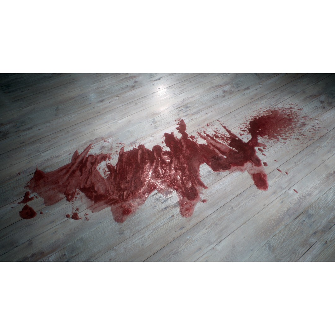 Blood Trails 3D Model – Horror Texture Decal Pack, PNG - View 10