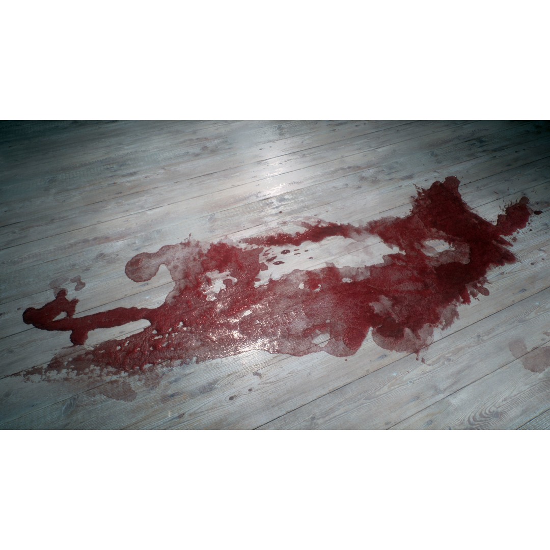 Blood Trails 3D Model – Horror Texture Decal Pack, PNG - View 13