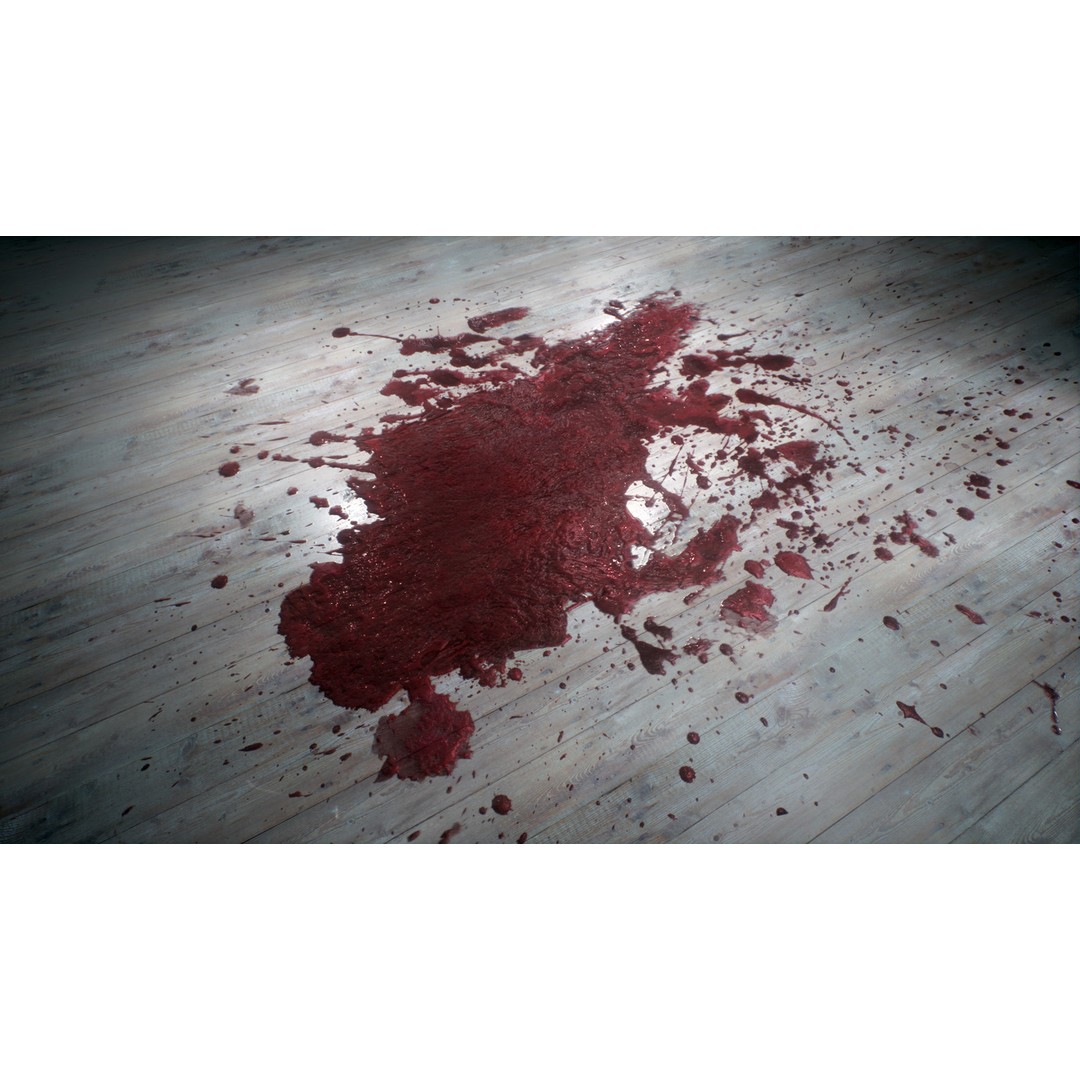 Blood Trails 3D Model – Horror Texture Decal Pack, PNG - View 14