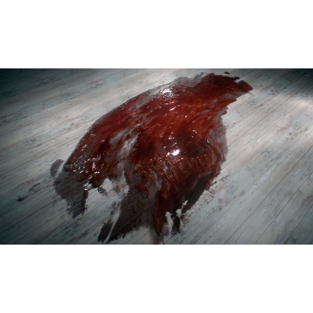 Blood Trails 3D Model – Horror Texture Decal Pack, PNG - View 3