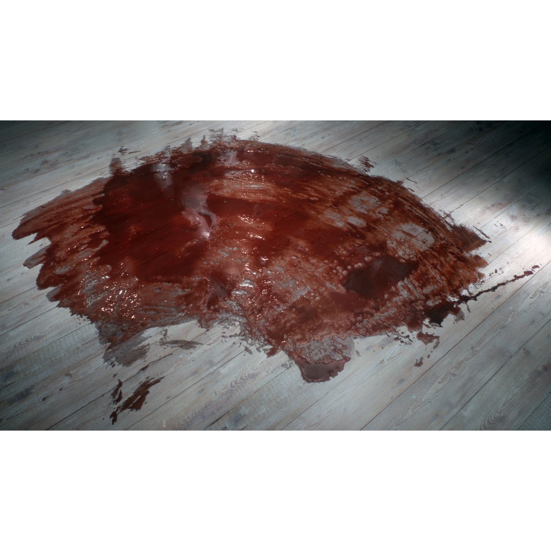 Blood Trails 3D Model – Horror Texture Decal Pack, PNG - View 4