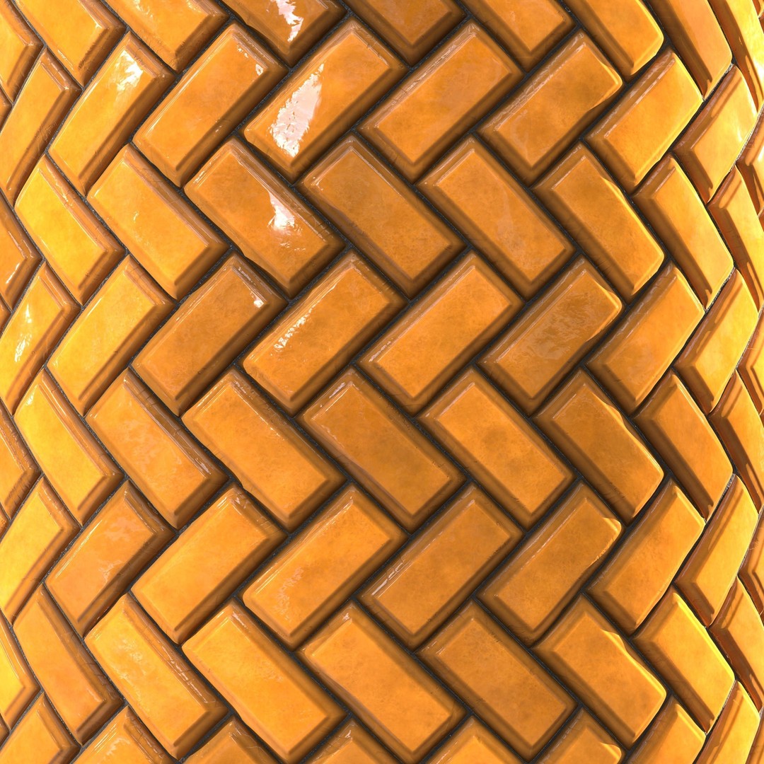 Kitchen Glaze Tile PBR Texture 3D Model – 7 Colors, OBJ/MTL - View 11