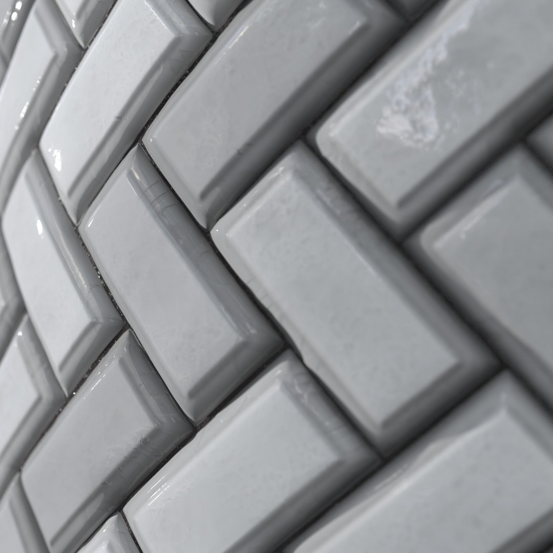 Kitchen Glaze Tile PBR Texture 3D Model – 7 Colors, OBJ/MTL - View 15