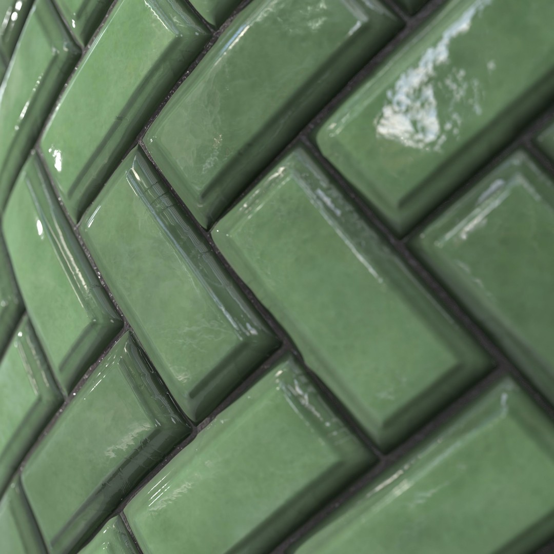 Kitchen Glaze Tile PBR Texture 3D Model – 7 Colors, OBJ/MTL - View 16