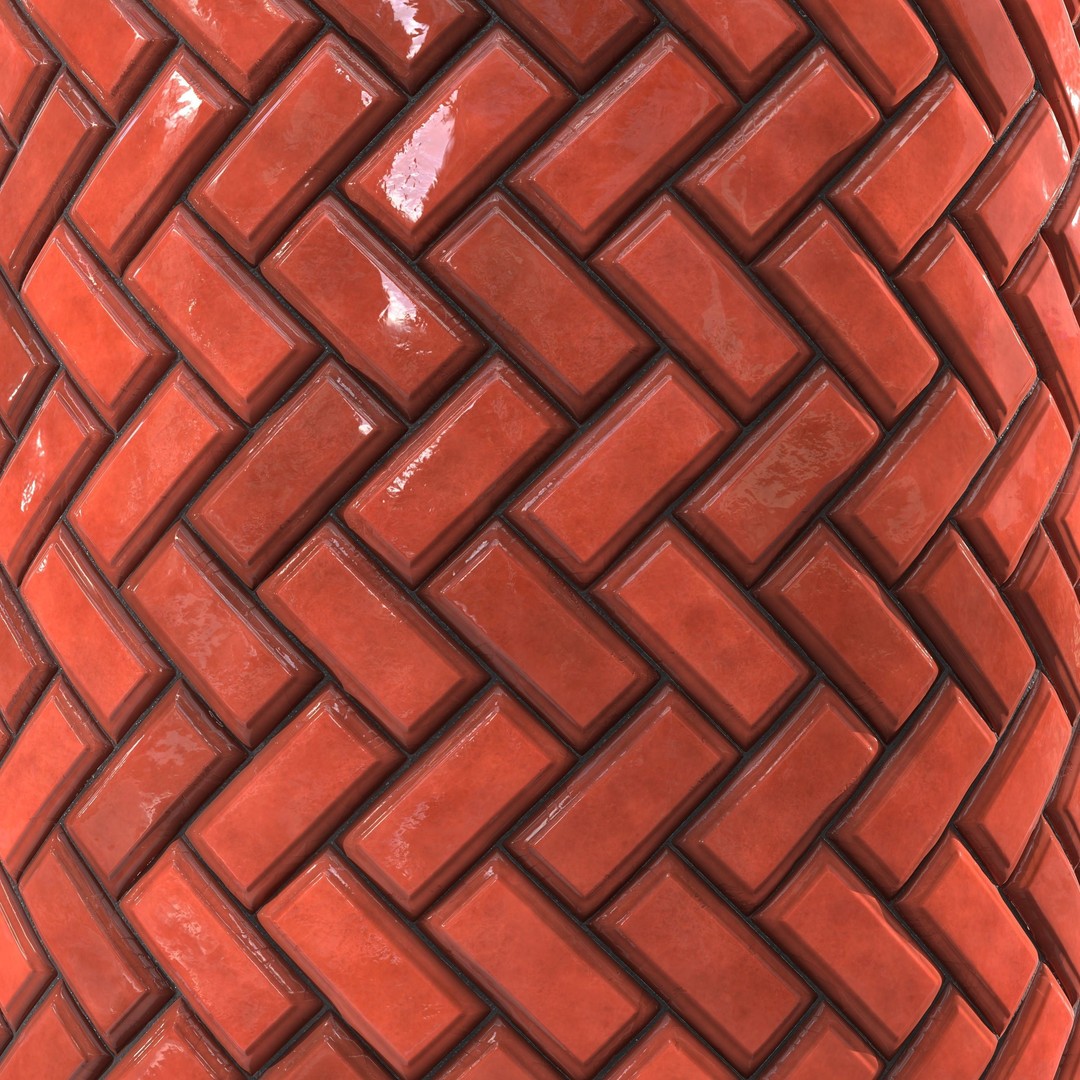Kitchen Glaze Tile PBR Texture 3D Model – 7 Colors, OBJ/MTL - View 6