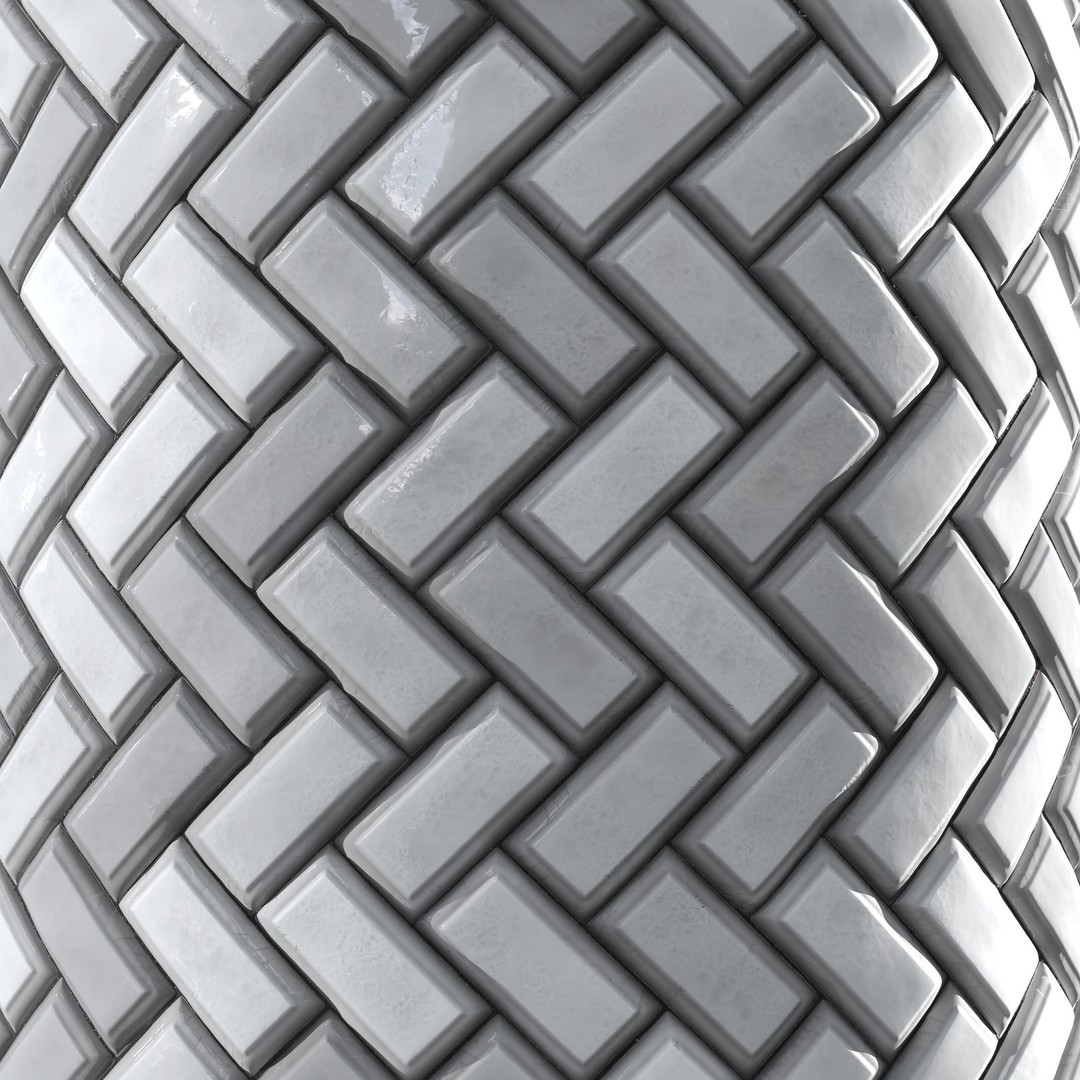 Kitchen Glaze Tile PBR Texture 3D Model – 7 Colors, OBJ/MTL - View 7