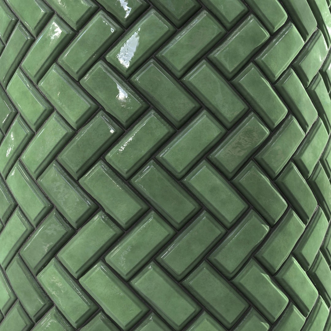 Kitchen Glaze Tile PBR Texture 3D Model – 7 Colors, OBJ/MTL - View 8