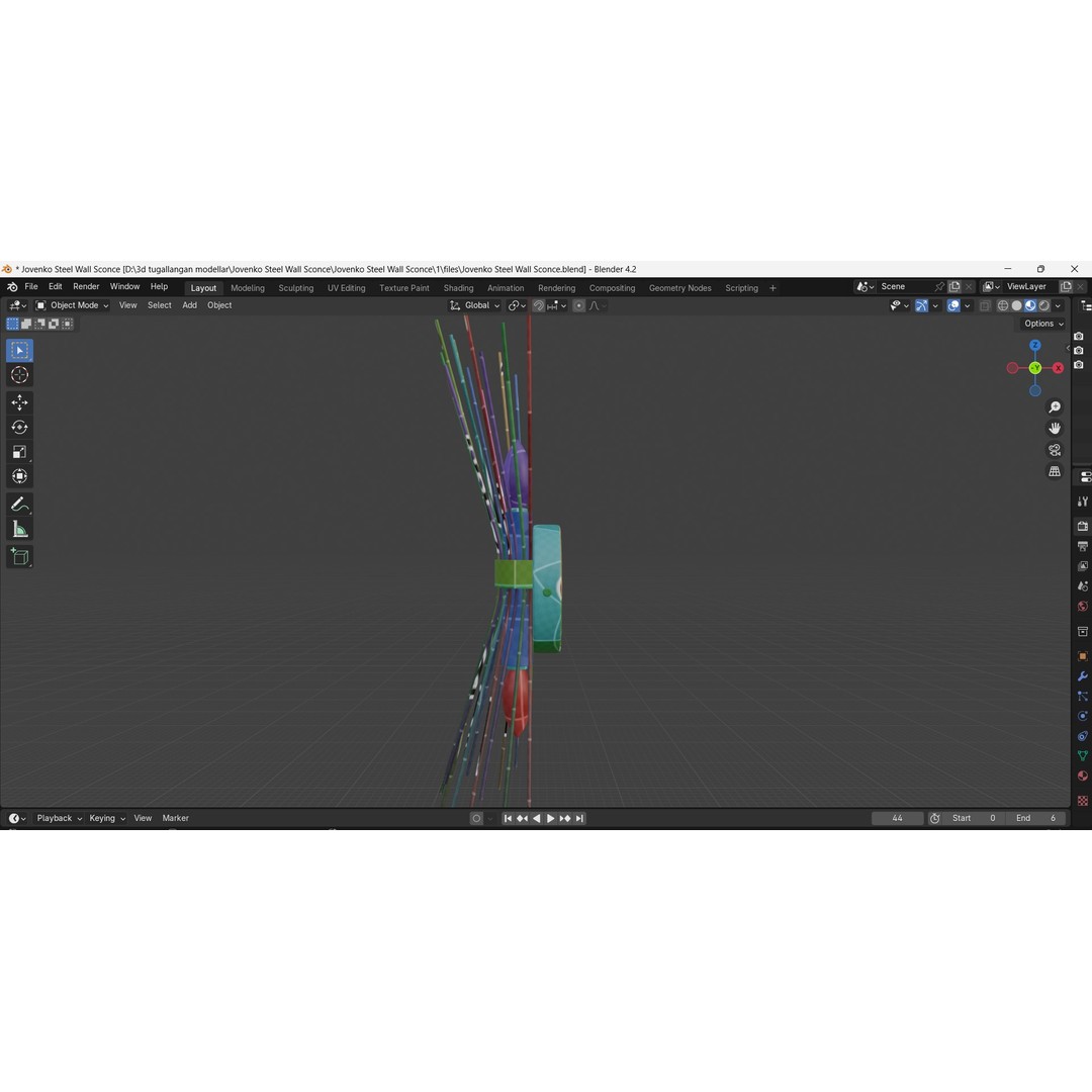 Jovenko Steel Wall Sconce 3D Model – Low Poly PBR Lighting Asset, FBX - View 27
