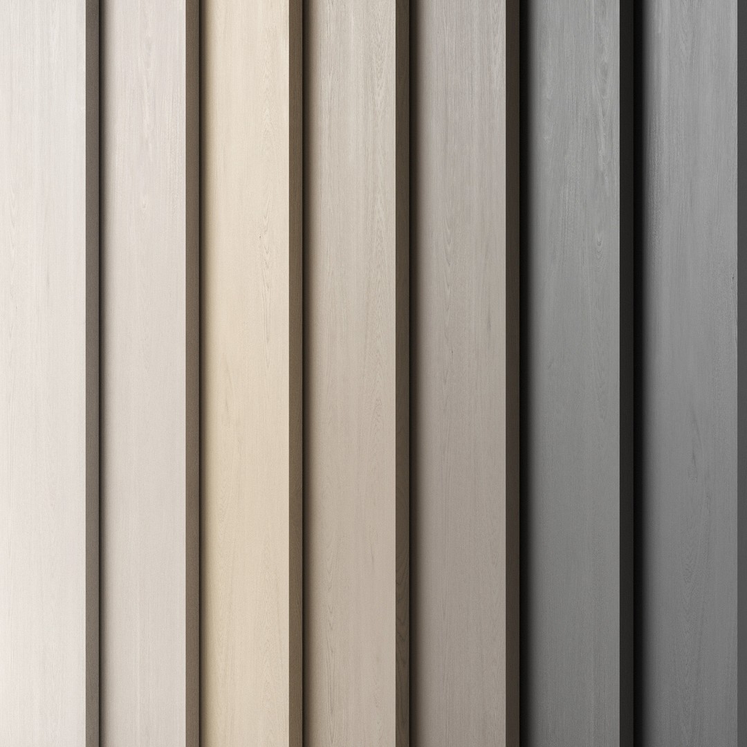 Oak Wood Materials 3D Model – Natural Brushed Textures, PBR Formats - View 3