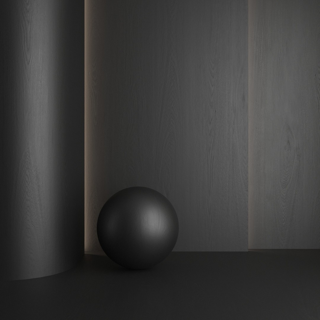 Oak Wood Materials 3D Model – Natural Brushed Textures, PBR Formats - View 7