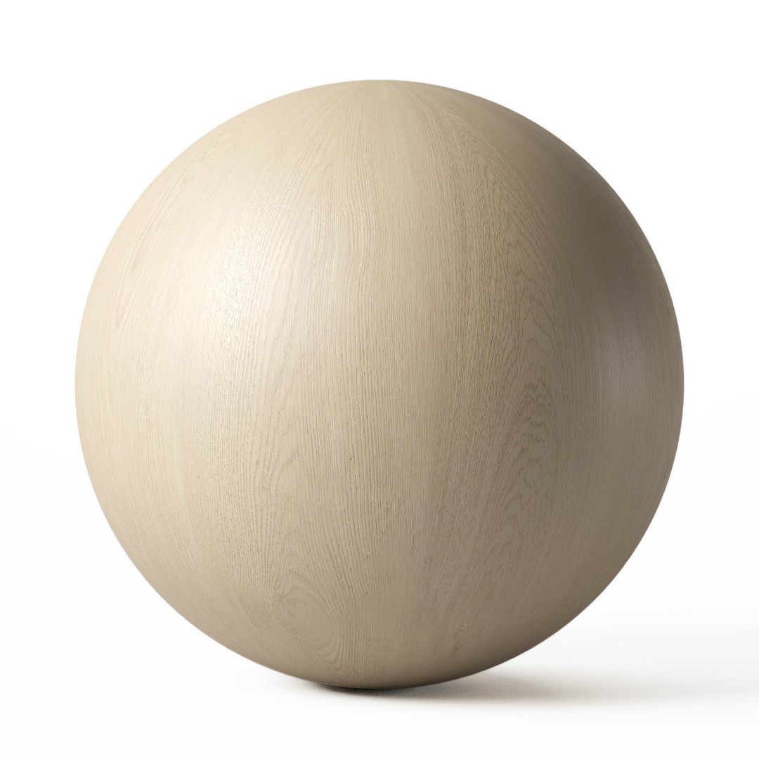 Oak Wood Materials 3D Model – Natural Brushed Textures, PBR Formats - View 8