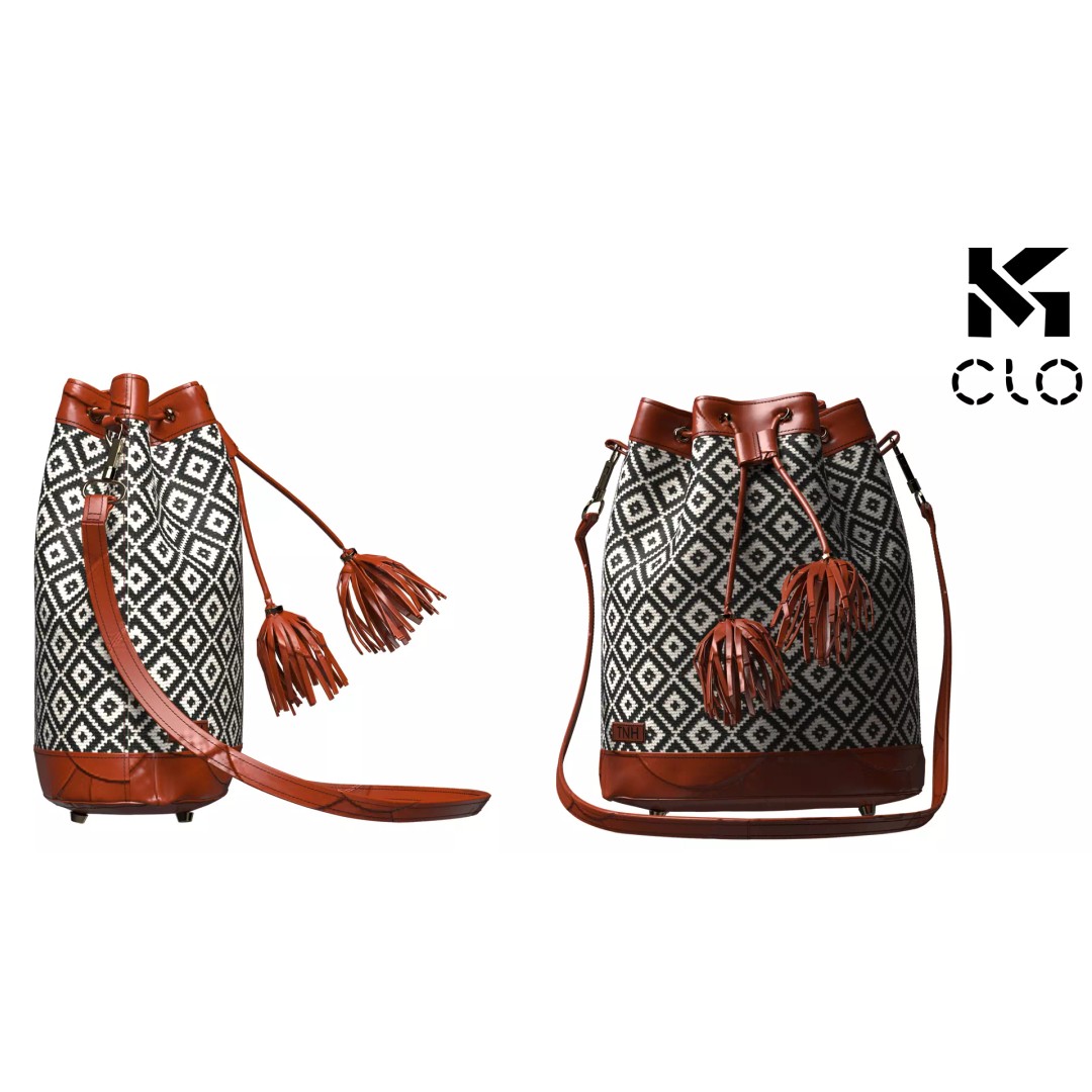 Brown Leather Bucket Bag 3D Model – PBR Textures, CLO, FBX, OBJ - View 2