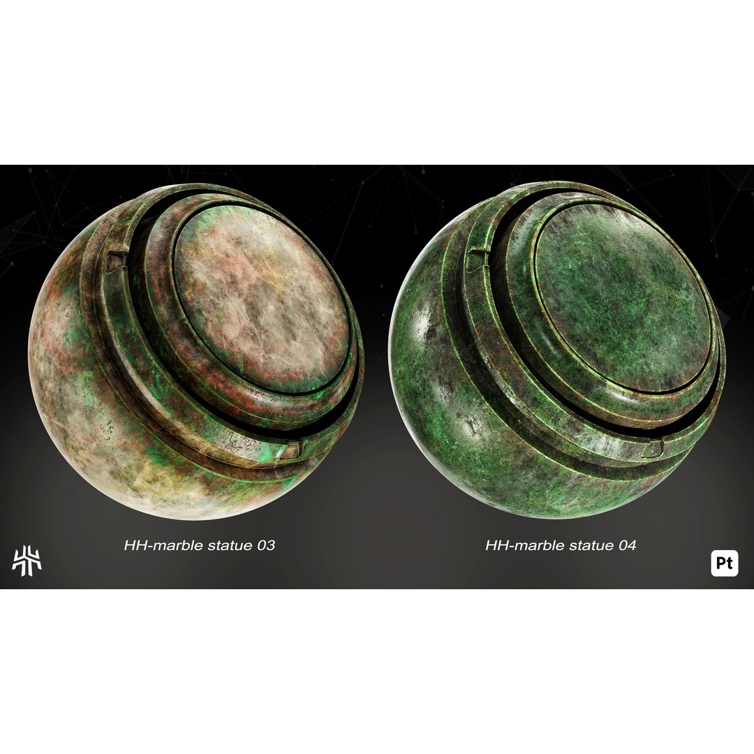 Marble and Porcelain 3D Model – Smart Materials for Substance Painter - View 12