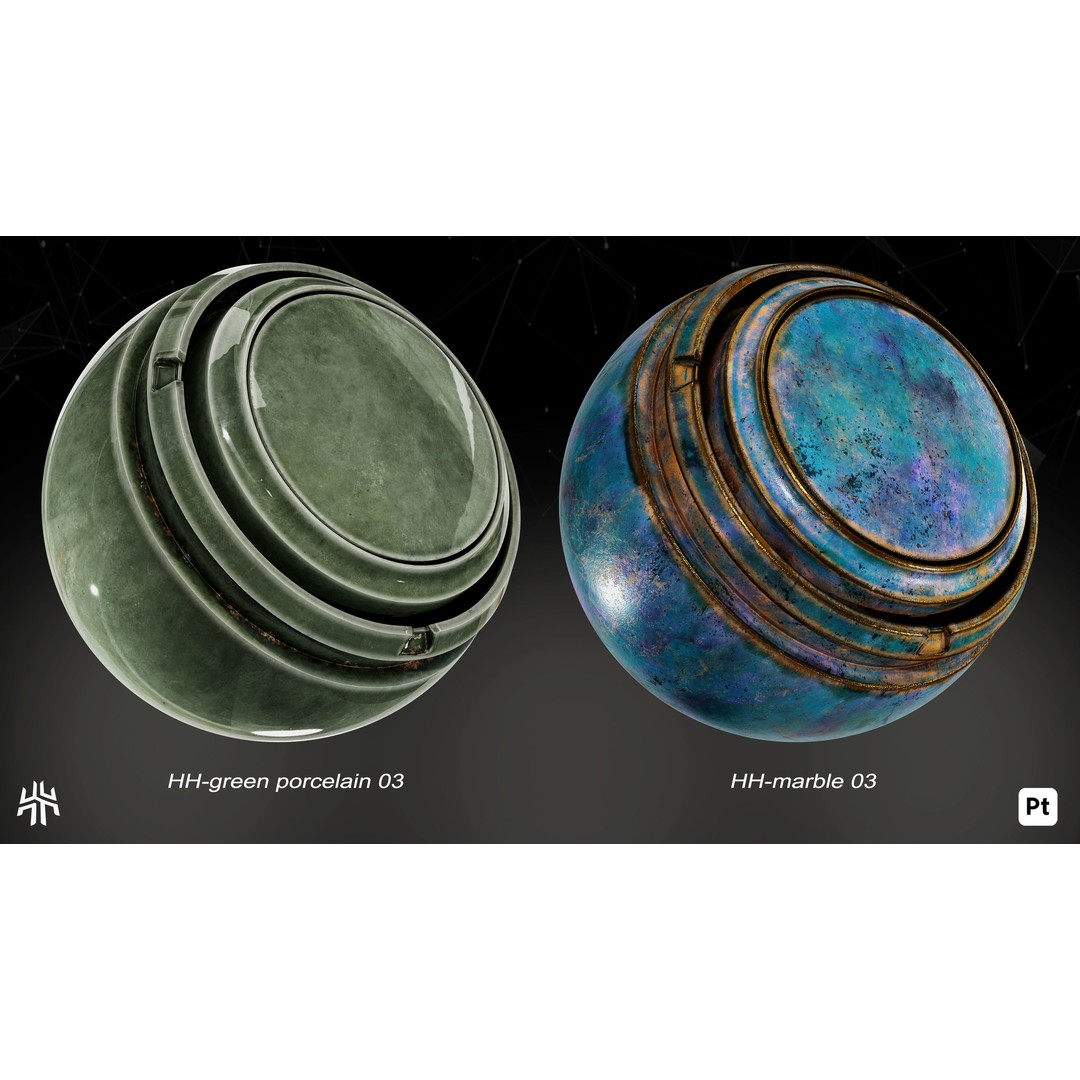 Marble and Porcelain 3D Model – Smart Materials for Substance Painter - View 16