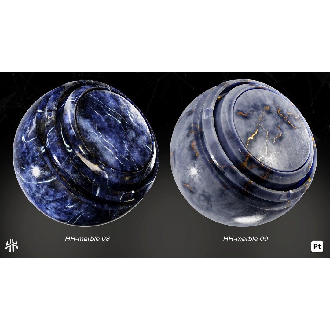 Marble and Porcelain 3D Model – Smart Materials for Substance Painter - View 7